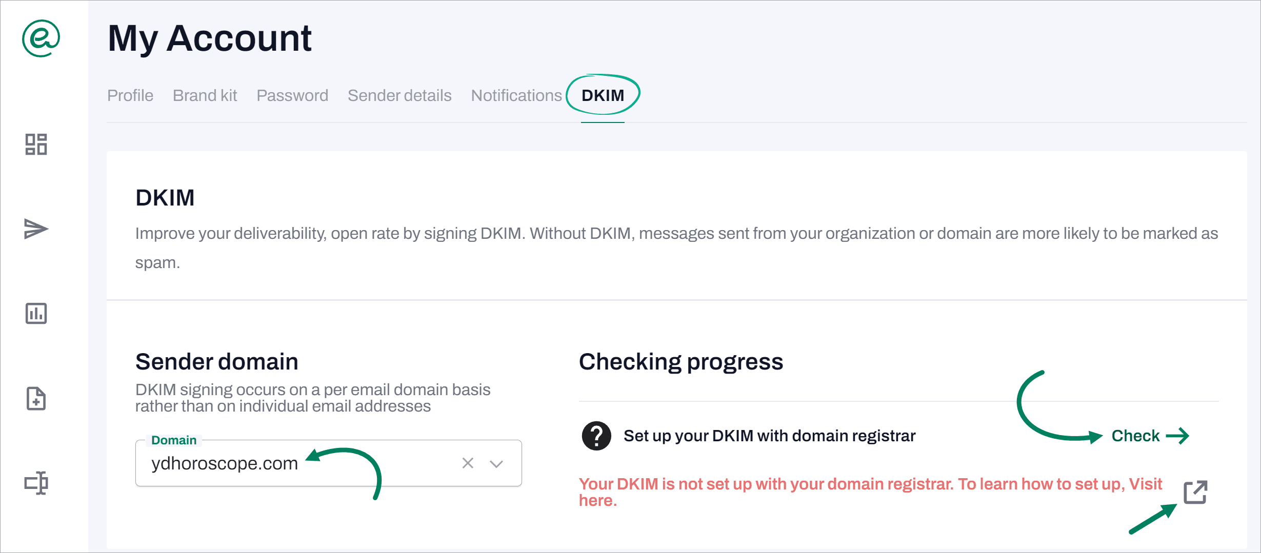 self-sign your dkim on tinyEmail