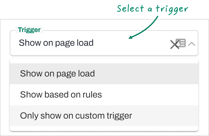 select form trigger