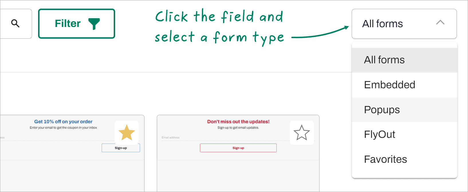 select form type