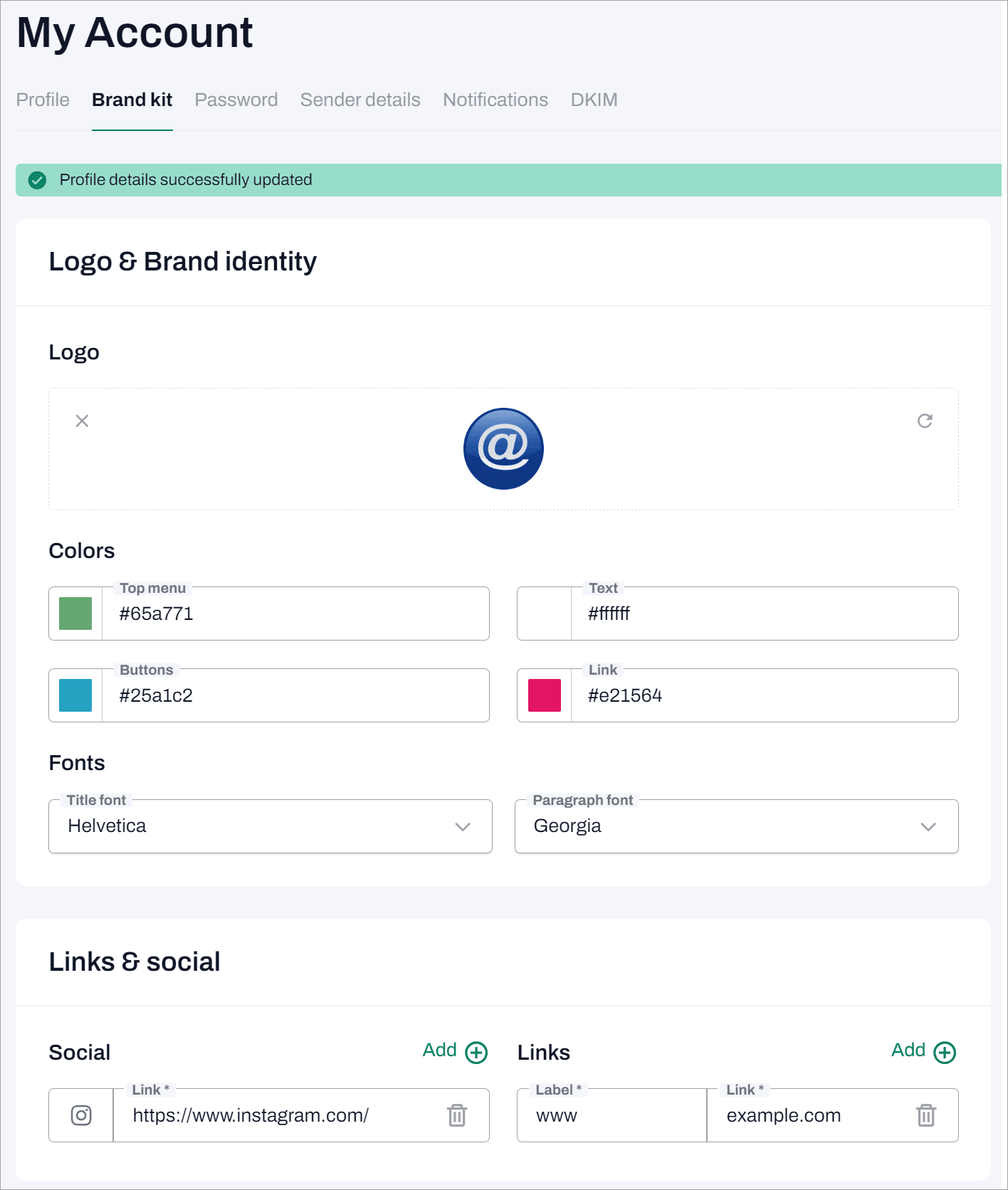tinyEmail brand kit