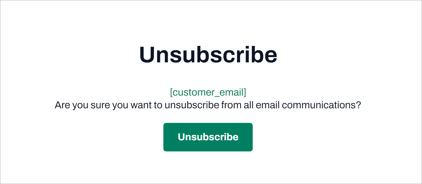 test the email unsubscribe link