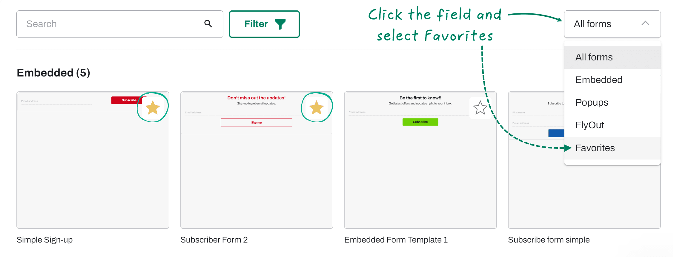 select form fields
